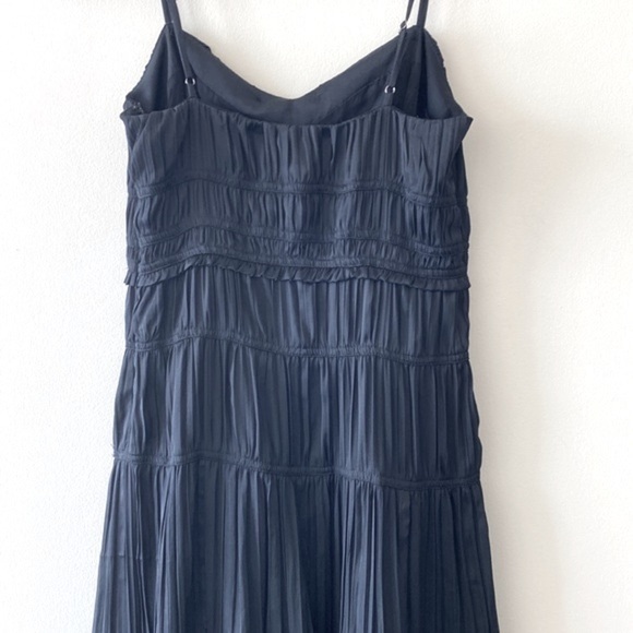 Anthropologie Silky Ruched Slip Dress in Black - Picture 14 of 16